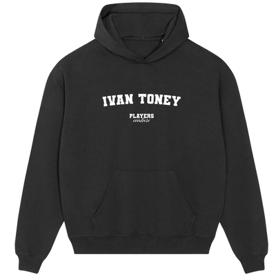 Ivan Toney hoodie – navy men's hoodie with white Ivan Toney letters and Players Couture logo on the chest