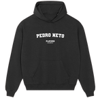 Pedro Neto hoodie – red men's hoodie with white Pedro Neto letters and Players Couture logo on the chest