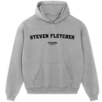 Steven Fletcher hoodie – black men's hoodie with white Steven Fletcher letters and Players Couture logo on the chest