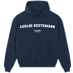 Carlos Reutemann hoodie – black men's hoodie with white Carlos Reutemann letters and Players Couture logo on the chest