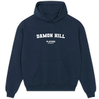 Damon Hill hoodie – black men's hoodie with white Damon Hill letters and Players Couture logo on the chest