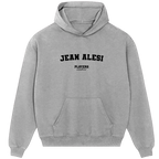 Jean Alesi hoodie – navy men's hoodie with white Jean Alesi letters and Players Couture logo on the chest