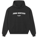 John Surtees hoodie – grey men's hoodie with black John Surtees letters and Players Couture logo on the chest