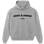 Auger Aliassime hoodie – black men's hoodie with white Auger Aliassime letters and Players Couture logo on the chest