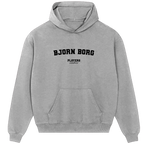 Bjorn Borg hoodie – red men's hoodie with white Bjorn Borg letters and Players Couture logo on the chest