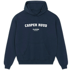 Casper Ruud hoodie – red men's hoodie with white Casper Ruud letters and Players Couture logo on the chest