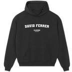 David Ferrer hoodie – red men's hoodie with white David Ferrer letters and Players Couture logo on the chest