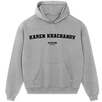 Karen Khachanov hoodie – navy men's hoodie with white Karen Khachanov letters and Players Couture logo on the chest