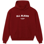 All Blacks hoodie – grey men's hoodie with black All Blacks letters and Players Couture logo on the chest