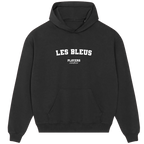 Les Bleus hoodie – grey men's hoodie with black Les Bleus letters and Players Couture logo on the chest