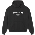 Siya Kolisi hoodie – grey men's hoodie with black Siya Kolisi letters and Players Couture logo on the chest
