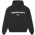 Cameron Smith hoodie – grey men's hoodie with black Cameron Smith letters and Players Couture logo on the chest