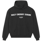 Daly Cherry Evans hoodie – grey men's hoodie with black Daly Cherry Evans letters and Players Couture logo on the chest