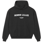 Dennis Lillee hoodie – red men's hoodie with white Dennis Lillee letters and Players Couture logo on the chest