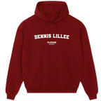 Dennis Lillee hoodie – grey men's hoodie with black Dennis Lillee letters and Players Couture logo on the chest
