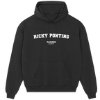 Ricky Ponting hoodie – red men's hoodie with white Ricky Ponting letters and Players Couture logo on the chest
