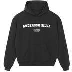Anderson Silva hoodie – grey men's hoodie with black Anderson Silva letters and Players Couture logo on the chest
