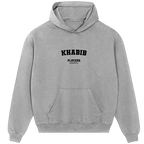 Khabib hoodie – black men's hoodie with white Khabib letters and Players Couture logo on the chest