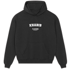 Khabib hoodie – grey men's hoodie with black Khabib letters and Players Couture logo on the chest