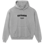 Estrada hoodie – black men's hoodie with white Estrada letters and Players Couture logo on the chest