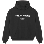 Frank Bruno hoodie – red men's hoodie with white Frank Bruno letters and Players Couture logo on the chest