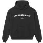 Leo Santa Cruz hoodie – grey men's hoodie with black Leo Santa Cruz letters and Players Couture logo on the chest