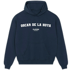 Oscar De La Hoya hoodie – red men's hoodie with white Oscar De La Hoya letters and Players Couture logo on the chest