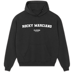 Rocky Marciano hoodie – red men's hoodie with white Rocky Marciano letters and Players Couture logo on the chest
