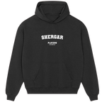 Shergar hoodie – navy men's hoodie with white Shergar letters and Players Couture logo on the chest