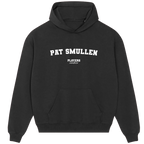 Pat Smullen hoodie – black men's hoodie with white Pat Smullen letters and Players Couture logo on the chest
