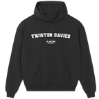 Twiston Davies hoodie – navy men's hoodie with white Twiston Davies letters and Players Couture logo on the chest
