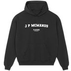 JP McManus hoodie – navy men's hoodie with white JP McManus letters and Players Couture logo on the chest