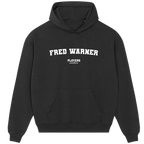Fred Warner hoodie – black men's hoodie with white Fred Warner letters and Players Couture logo on the chest