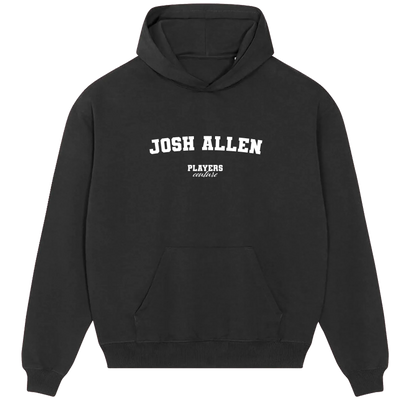 Josh Allen hoodie – navy men's hoodie with white Josh Allen letters and Players Couture logo on the chest
