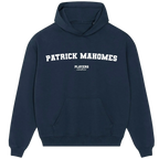 Patrick Mahomes hoodie – red men's hoodie with white Patrick Mahomes letters and Players Couture logo on the chest