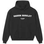 Saquon Barkley hoodie – grey men's hoodie with black Saquon Barkley letters and Players Couture logo on the chest