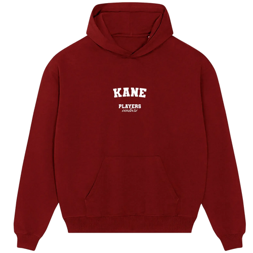 Kane hoodie – navy men's hoodie with white Kane letters and Players Couture logo on the chest