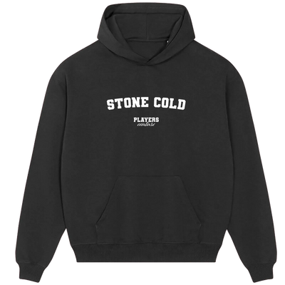Steve Austin hoodie – navy men's hoodie with white Steve Austin letters and Players Couture logo on the chest