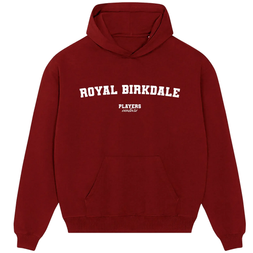 Royal Birkdale hoodie – black men's hoodie with white Royal Birkdale letters and Players Couture logo on the chest