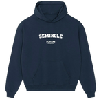 Seminole hoodie – navy men's hoodie with white Seminole letters and Players Couture logo on the chest