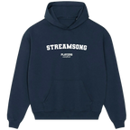 Streamsong hoodie – red men's hoodie with white Streamsong letters and Players Couture logo on the chest