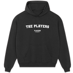 The Players hoodie – navy men's hoodie with white The Players letters and Players Couture logo on the chest