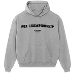 PGA Championship hoodie – red men's hoodie with white PGA Championship letters and Players Couture logo on the chest