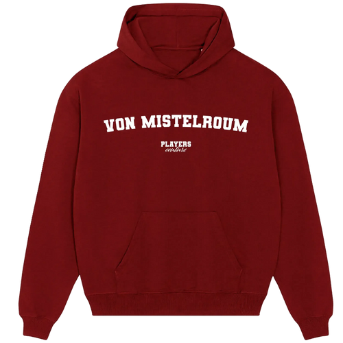 Von Mistelroum (Ruud van Nistelrooy) hoodie – navy men's hoodie with white Von Mistelroum (Ruud van Nistelrooy) letters and