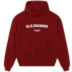 Alejhandro (Alessandro Del Piero) hoodie – grey men's hoodie with black Alejhandro (Alessandro Del Piero) letters and
