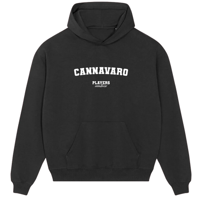 Cannavaro (Fabio Cannavaro) hoodie – navy men's hoodie with white Cannavaro (Fabio Cannavaro) letters and Players Couture