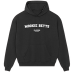Mookie Betts hoodie – red men's hoodie with white Mookie Betts letters and Players Couture logo on the chest