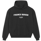 Franco Baresi hoodie – grey men's hoodie with black Franco Baresi letters and Players Couture logo on the chest
