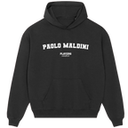 Paolo Maldini hoodie – navy men's hoodie with white Paolo Maldini letters and Players Couture logo on the chest