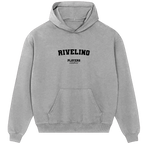 Rivelino hoodie – navy men's hoodie with white Rivelino letters and Players Couture logo on the chest